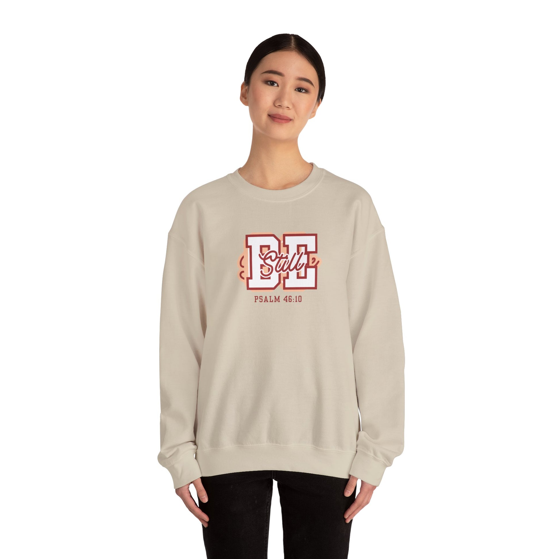 Be Still – Psalm 46:10 Crewneck Sweatshirt | Live the Verse Collection | all4HIM