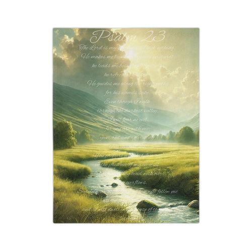 Covered by Him | Psalm 23 – The Lord is My Shepherd blanket (40x30) | all4HIM Collection