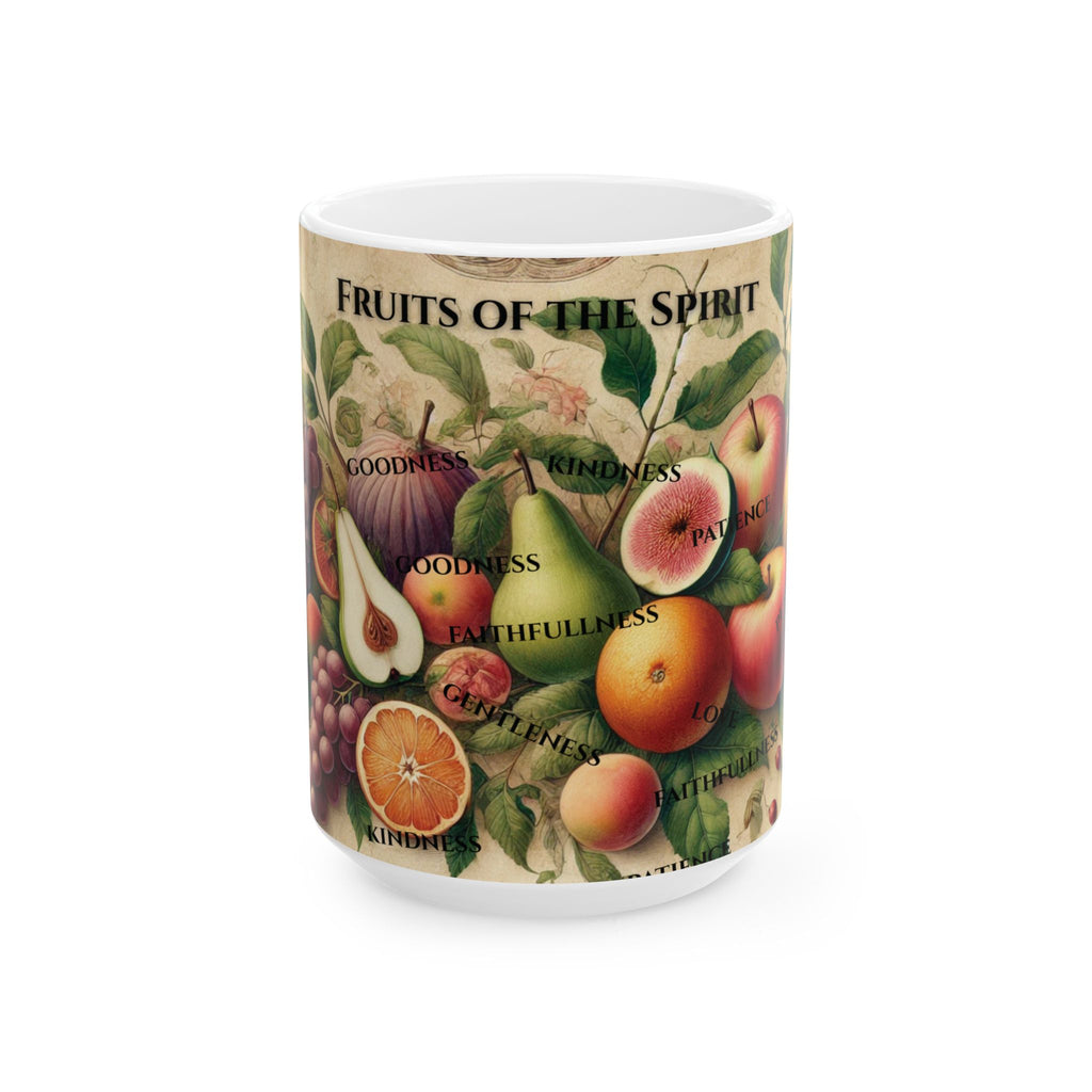 Fill Your Cup: Fruits of the Spirit Mug – Christian Wraparound Mug | all4HIM Collection – 11oz & 15oz