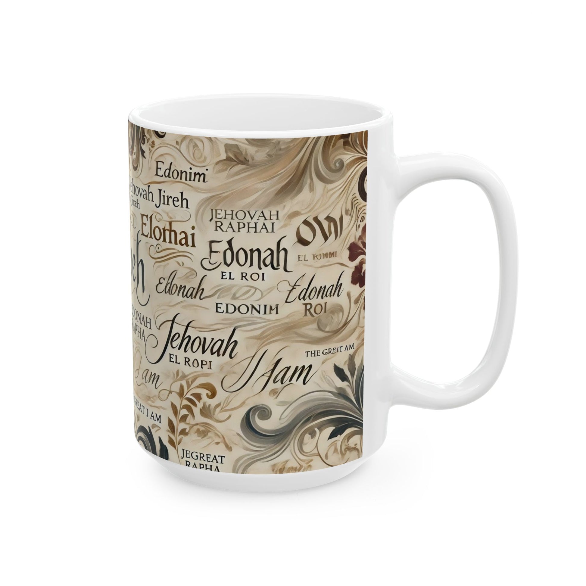 Fill Your Cup: Names of God – Christian Ceramic Mug (11oz / 15oz) | all4HIM Collection
