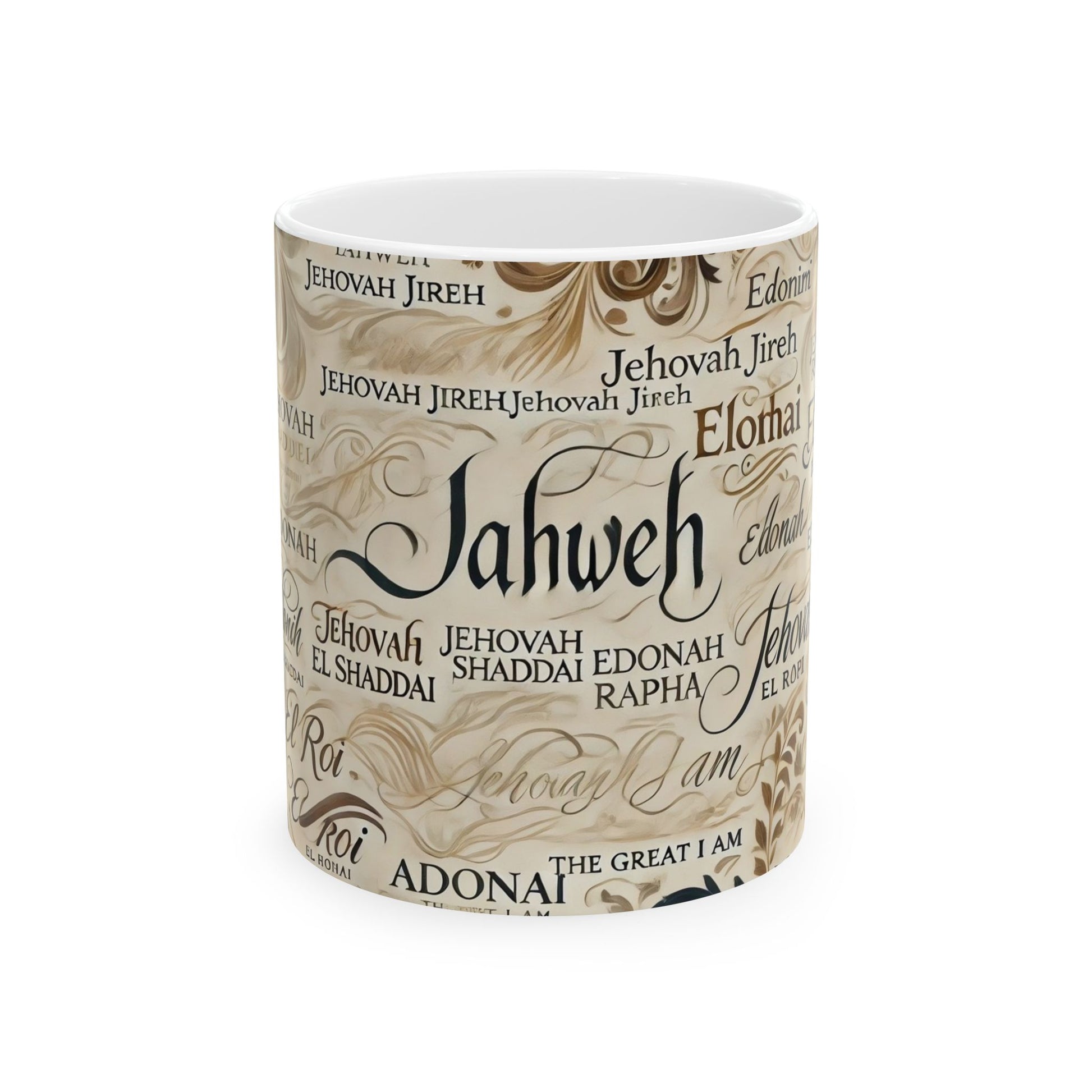 Fill Your Cup: Names of God – Christian Ceramic Mug (11oz / 15oz) | all4HIM Collection