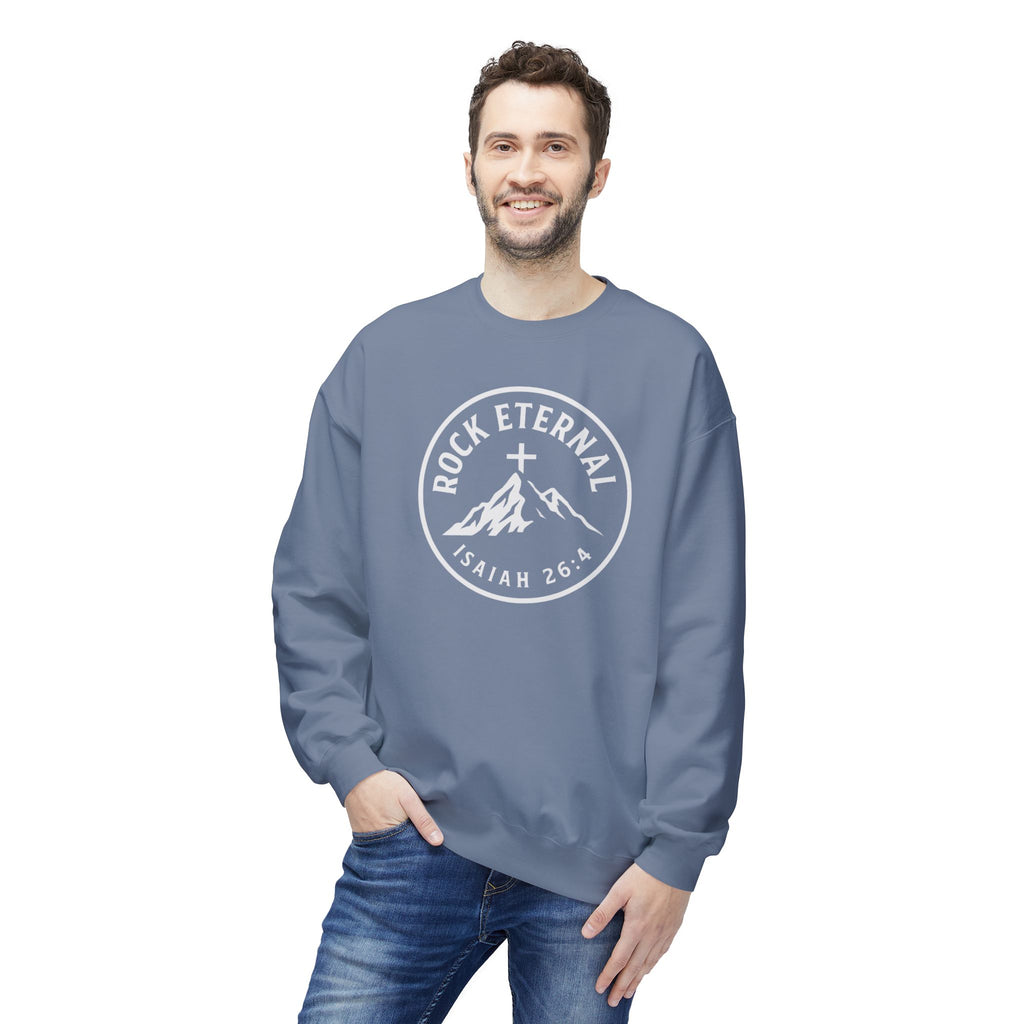 The Rock Eternal – Isaiah 26:4 – Crewneck | Live the Verse | all4HIM