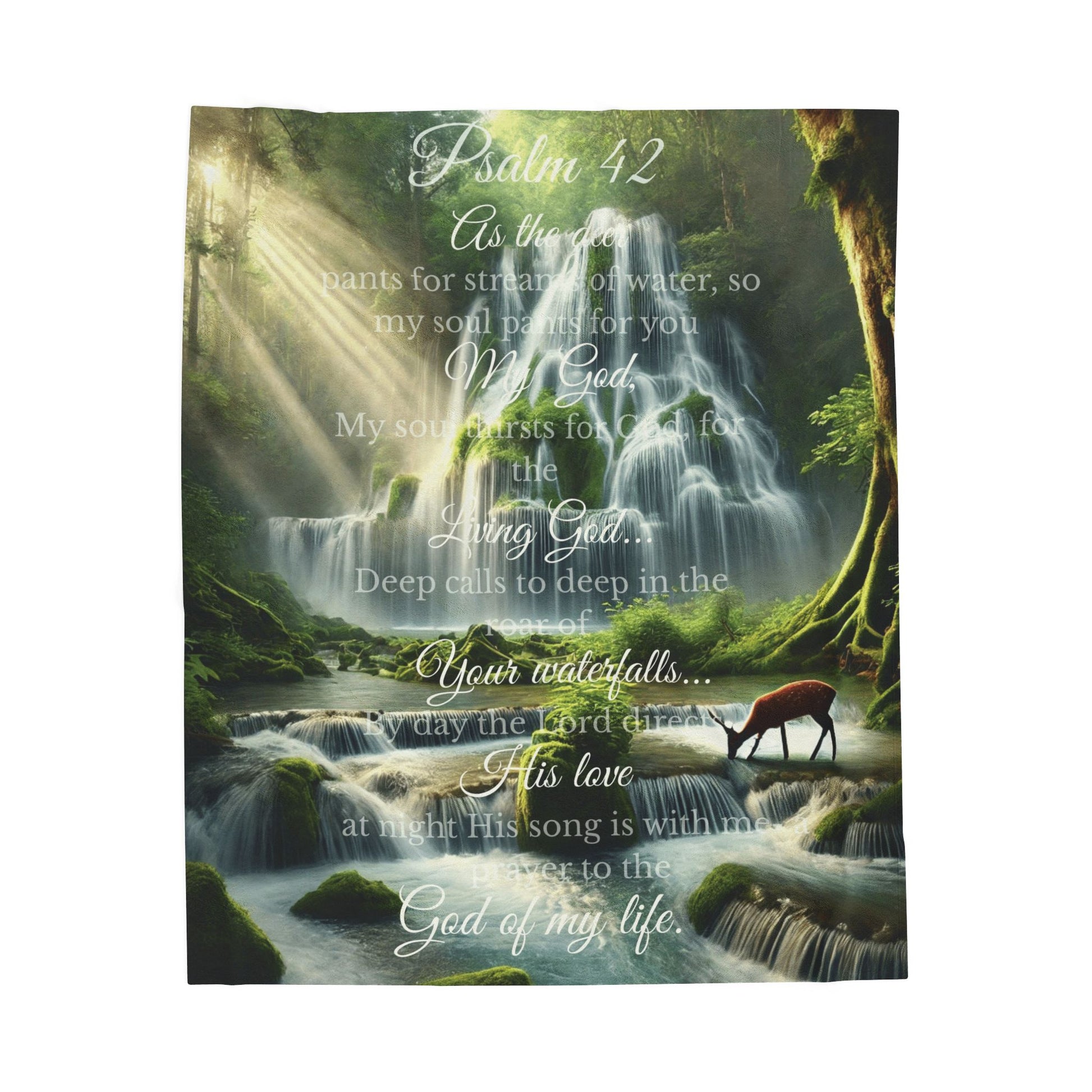 Covered by Him: Psalm 42- "As the Deer" blanket (50x60) | all4HIM Collection