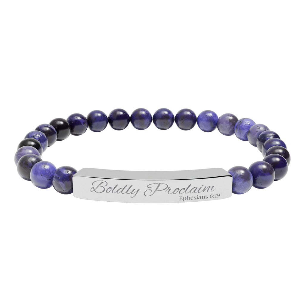Boldly Proclaim – Ephesians 6:19 – Beaded Bracelet | Live the Verse | all4HIM