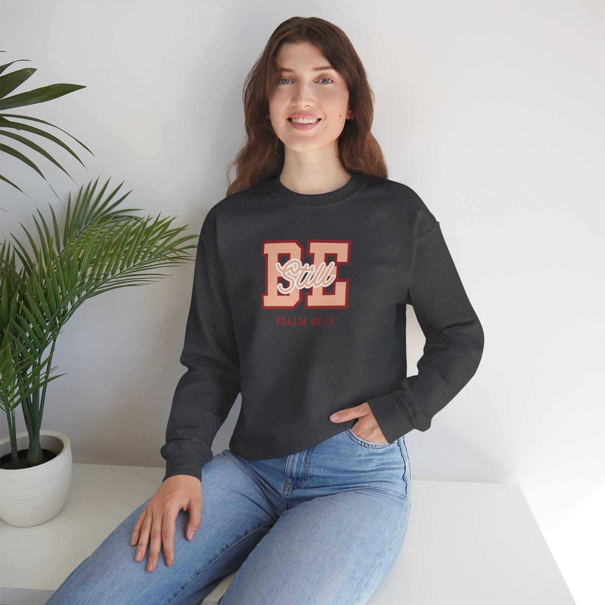 Be Still – Psalm 46:10 Crewneck Sweatshirt | Live the Verse Collection | all4HIM