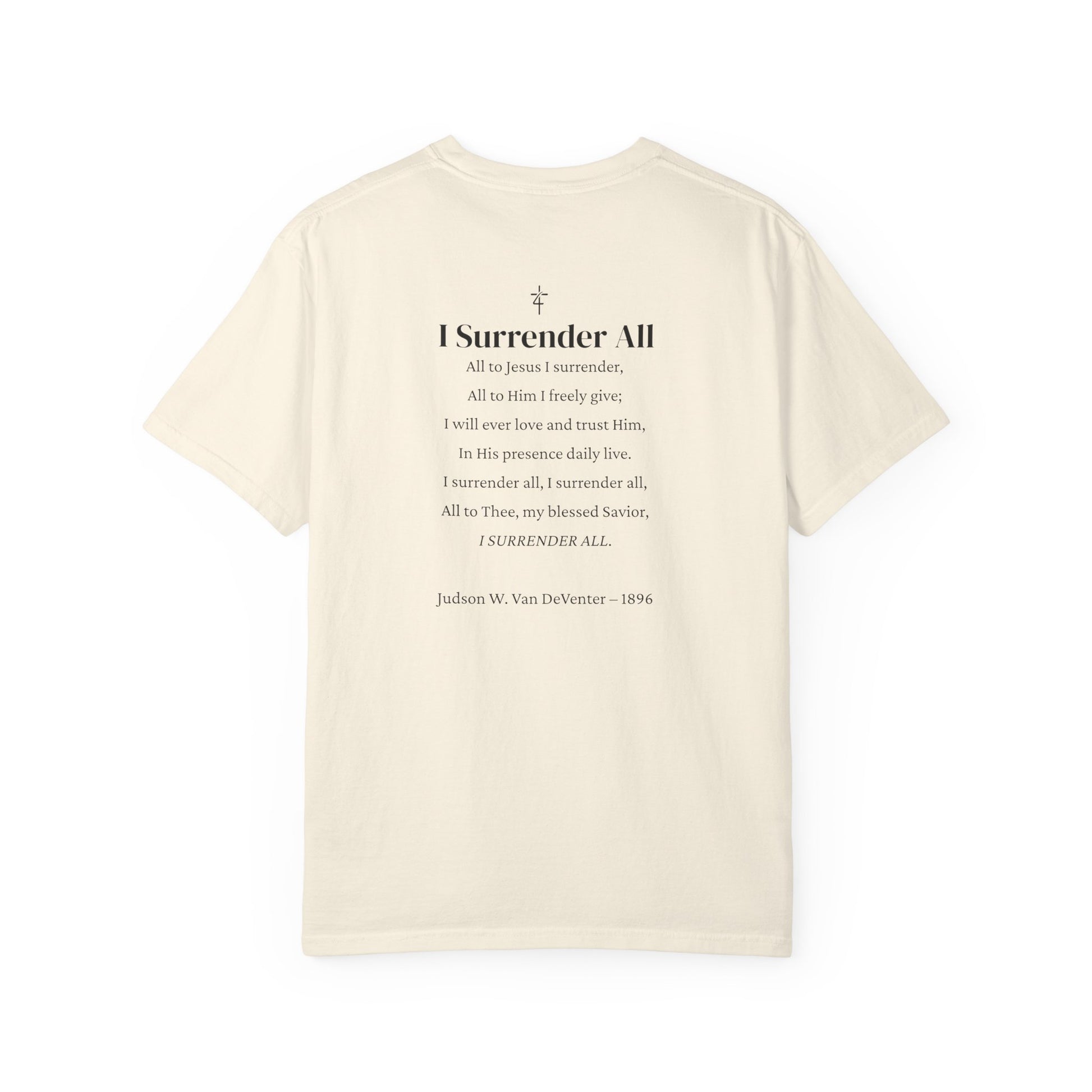 I Surrender All Shirt | Vintage Hymn Christian Shirt | Faith Comfort Colors Tee | Worship Apparel | Inspirational Christian Clothing | all4HIM